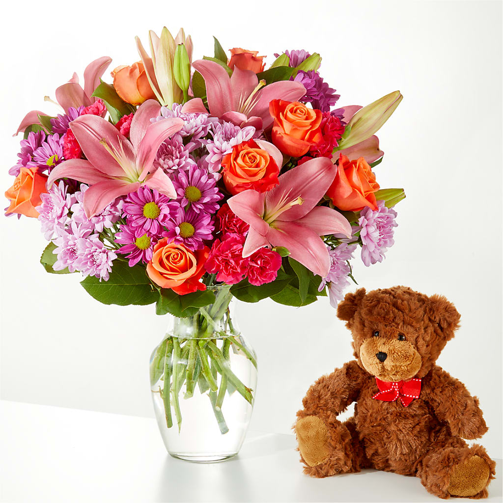 One and Only Bouquet and Bear Bundle – Flower Parade, Mississauga ON