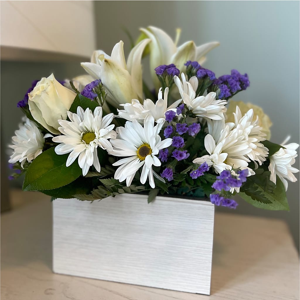 Beyond Blue Box Bouquet – Flower Parade, Mississauga ON