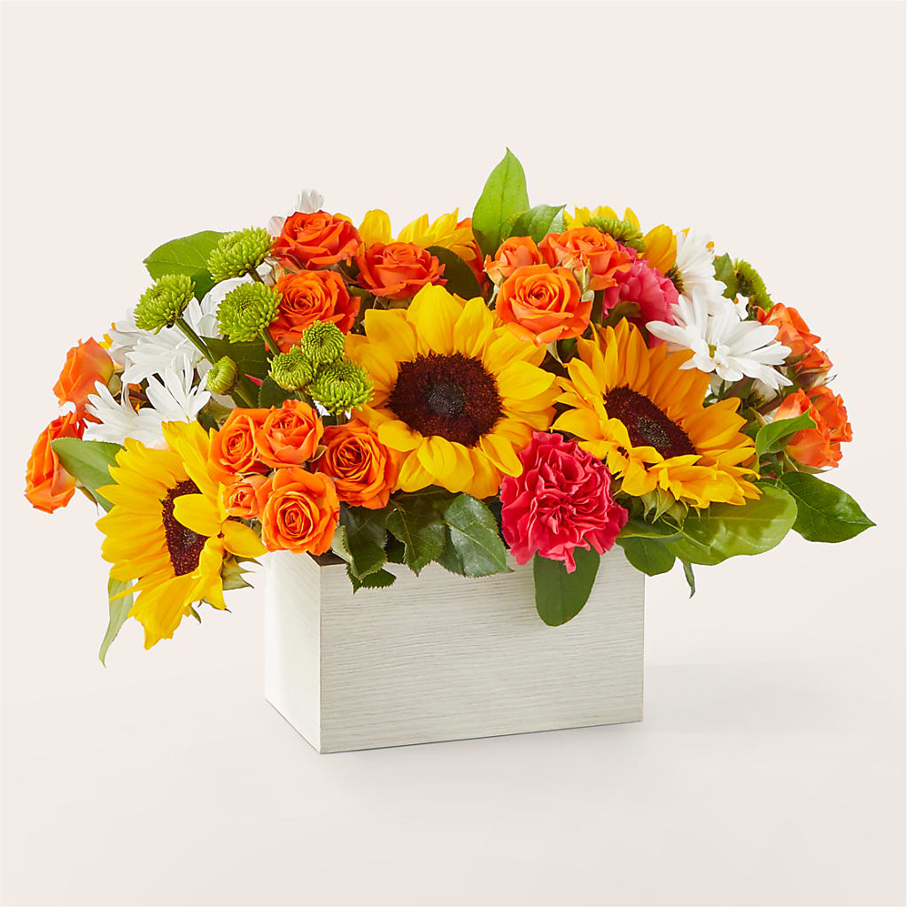 Sun-drenched Blooms Box Bouquet – Flower Parade, Mississauga ON