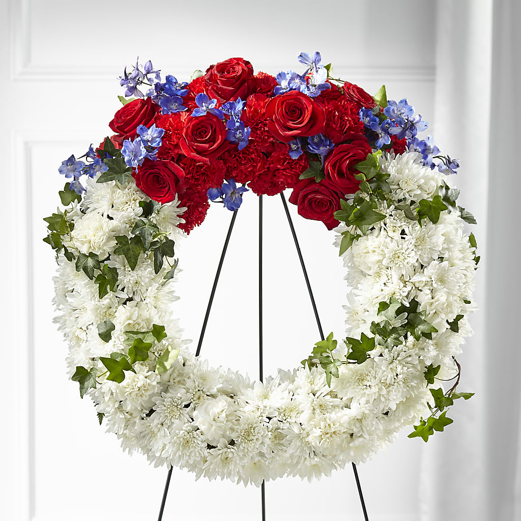Patriotic Passion Wreath – Flower Parade, Mississauga ON