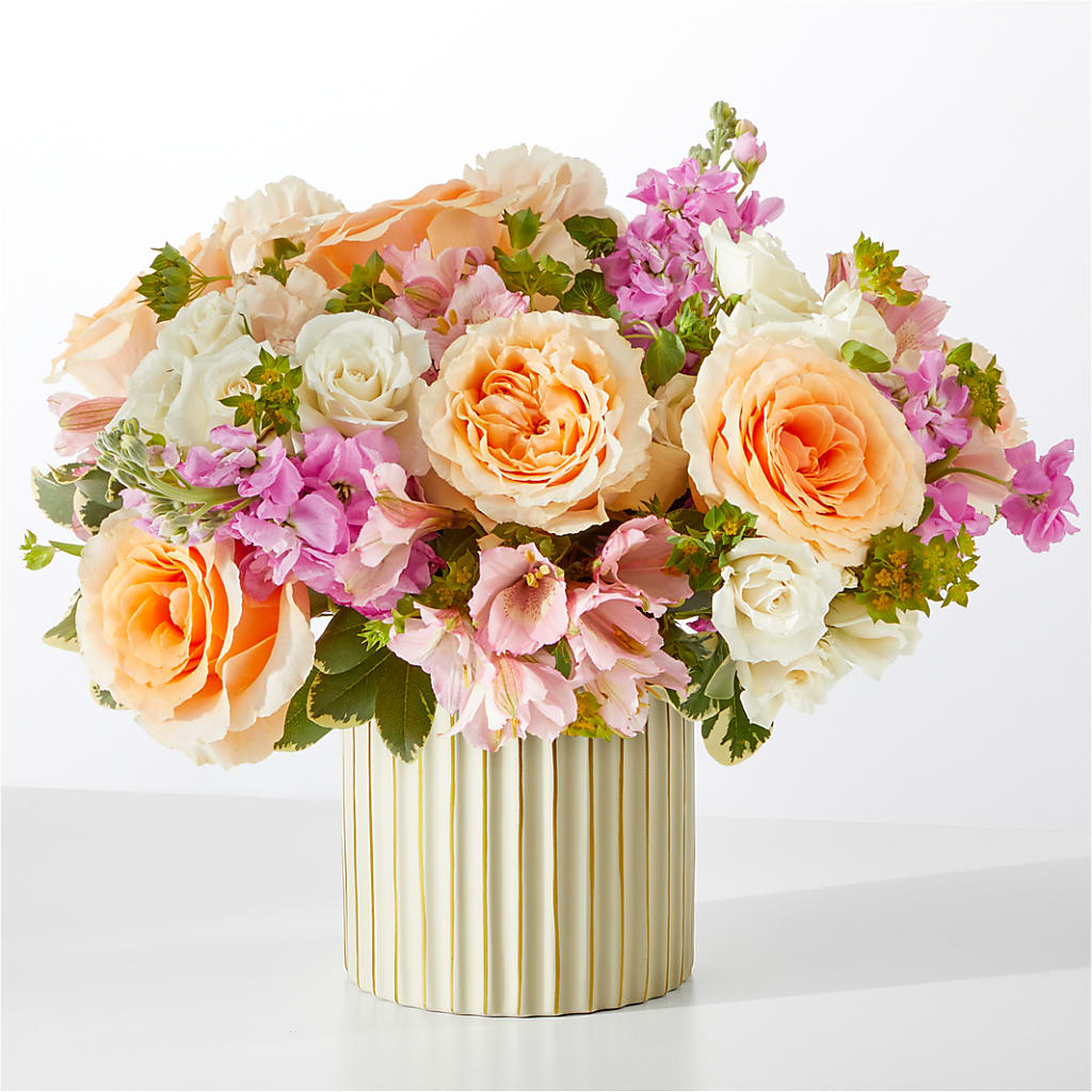 Paradise Bouquet with Ivory Vase – Flower Parade, Mississauga ON