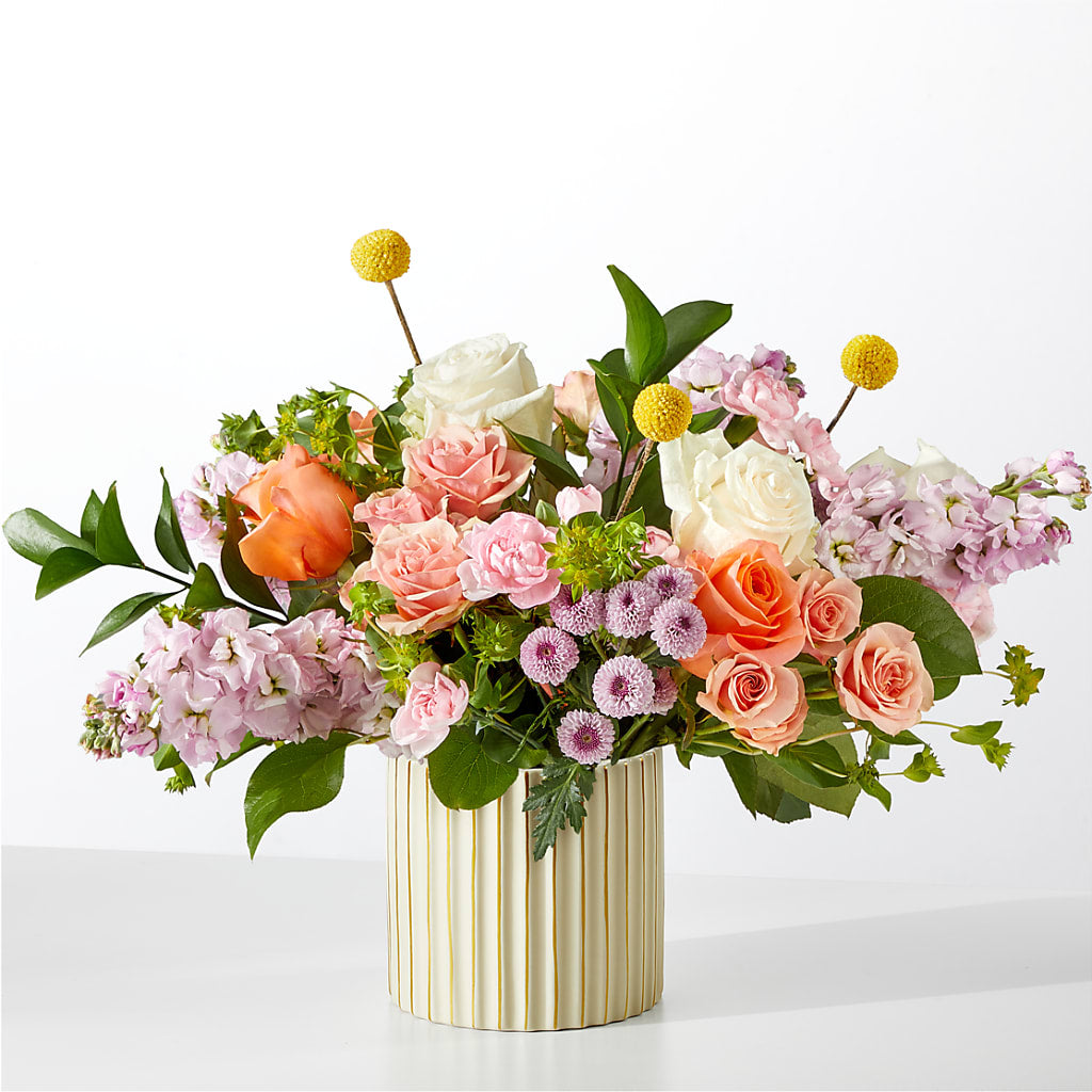French Market Bouquet with Ivory Vase – Flower Parade, Mississauga ON