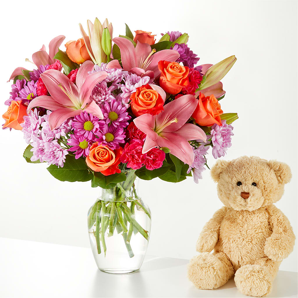 One and Only Bouquet and Bear Bundle –  Flower Parade, Mississauga ON
