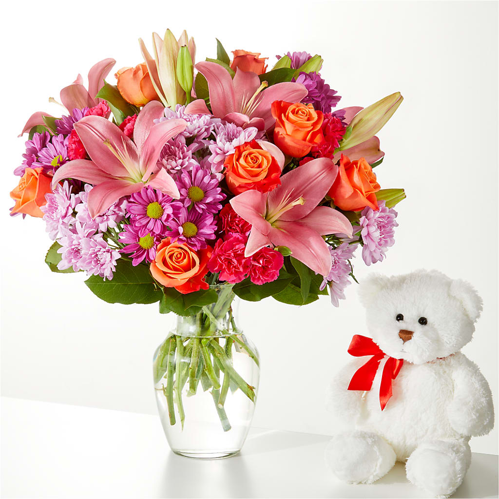 One and Only Bouquet and Bear Bundle –  Flower Parade, Mississauga ON