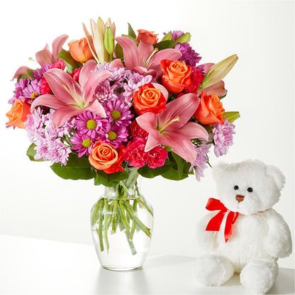 One and Only Bouquet and Bear Bundle –  Flower Parade, Mississauga ON