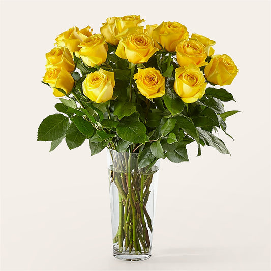 Long Stem Yellow Rose Bouquet –  Flower Parade, Mississauga ON