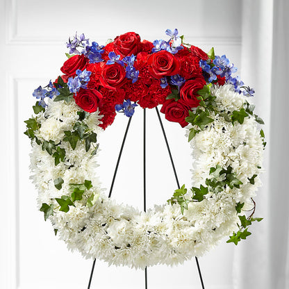 Patriotic Passion Wreath –  Flower Parade, Mississauga ON