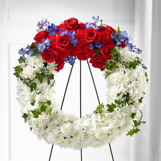 Patriotic Passion Wreath –  Flower Parade, Mississauga ON
