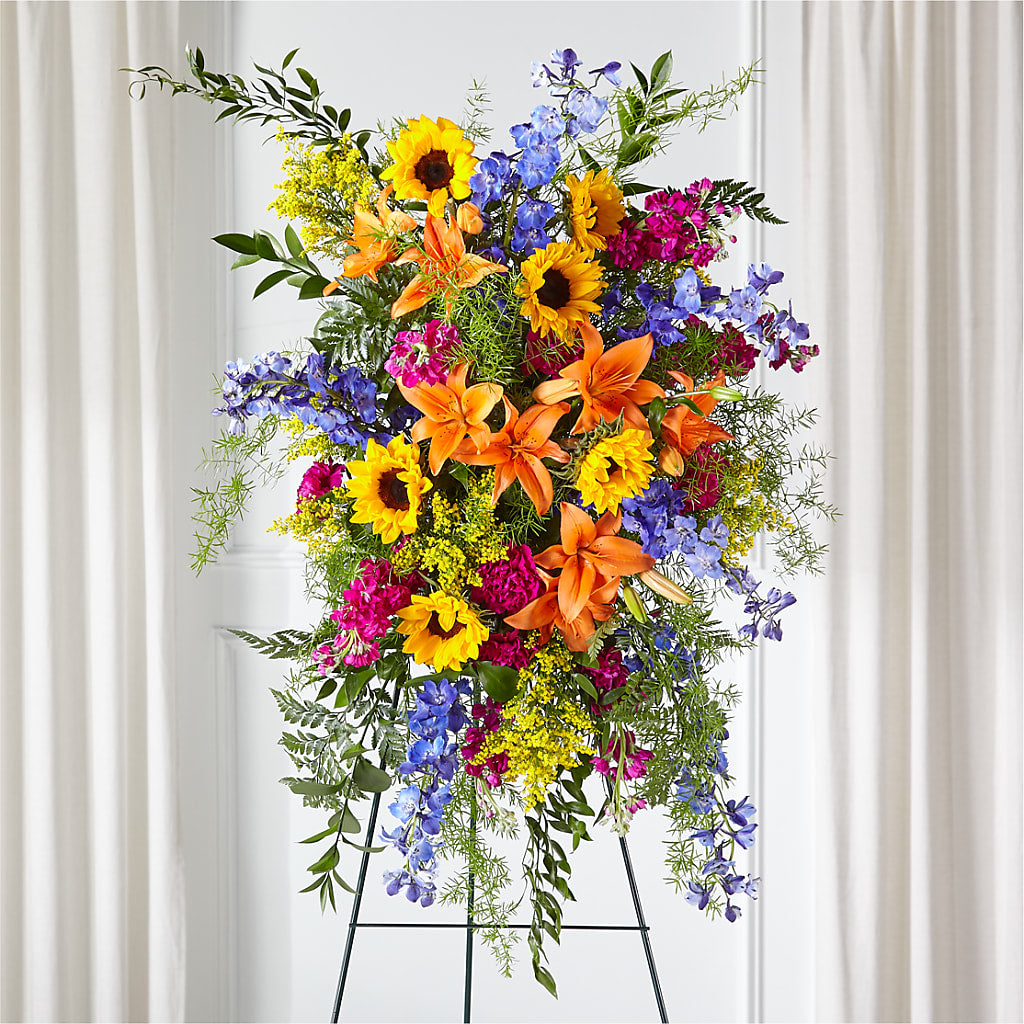 Sunlit Memories Standing Spray (Standard) –  Flower Parade, Mississauga ON