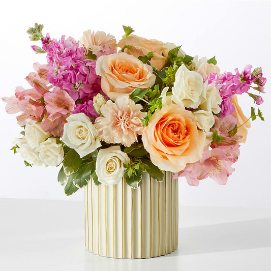 Paradise Bouquet with Ivory Vase –  Flower Parade, Mississauga ON