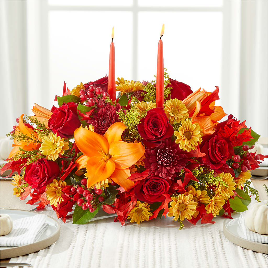 Autumn's Embrace Centerpiece –  Flower Parade, Mississauga ON