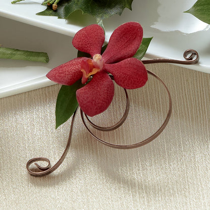 Red Mokara Boutonniere –  Flower Parade, Mississauga ON